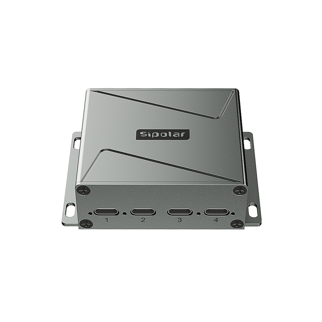 Industrial 4 Port USB-C Hub USB 3.2 Gen2 10Gbps High Speed Powered USB Hub Aluminum Alloy