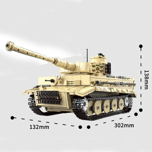 993 Uds ladrillo WW2 ejército militar alemán Tigre <span class=keywords><strong>tanque</strong></span> pesado modelos bloques de construcción juguete educativo para niño chico regalo de Navidad - Product Image 5