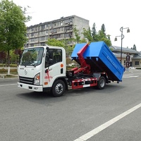 Camion compacteur à benne basculante DaYun 6CBM avec transmission manuelle, moteur diesel, bras hydraulique, à vendre
