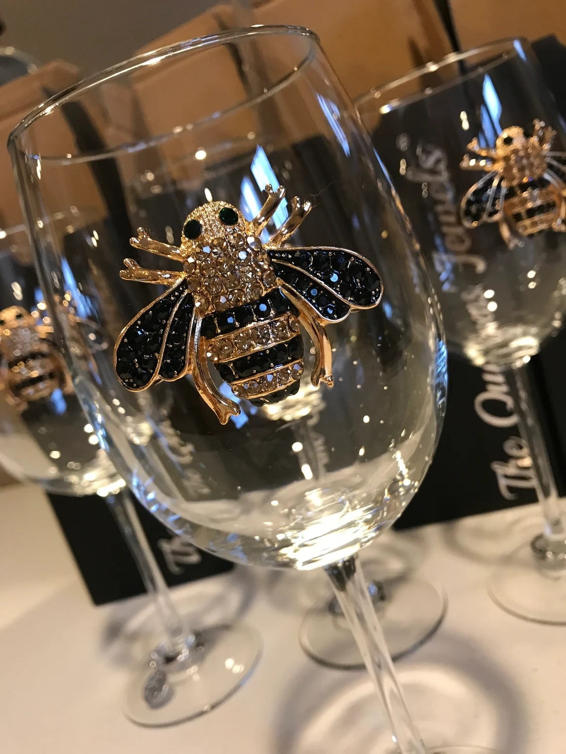wine glass set Barware Slanting Gold Wine Glass (Set of 2/6)  The Decor Circle