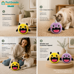 Balle à mâcher durable en peluche TPR à picots pour chien, 7 cm, petit jouet d'enrichissement pour animaux de compagnie, balle couineuse double couche pour le nettoyage <span class=keywords><strong>des</strong></span> <span class=keywords><strong>dents</strong></span>, flexible, MOQ - Product Image 3