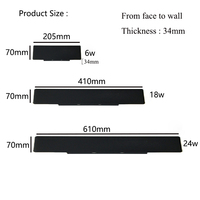 Applique murale moderne, lampes haut et bas, aluminium, LED, lampe murale intérieure, AU03