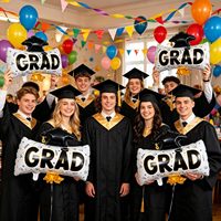 Chapeau de diplômé BLN, couleurs personnalisées, ballon en aluminium imprimé, design unisexe, décorations de fête OEM/ODM, fournitures de félicitations pour les diplômés