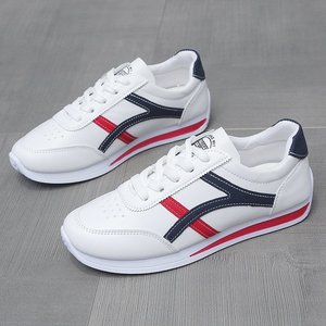 Zapatillas deportivas retro para mujer con bloques de color, con cordones, suela ligera y suave, antideslizantes, para caminar a diario, informales. - Product Image 2