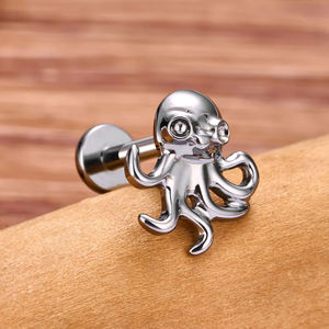 Lotus ASTM F136 Titane Poli Miroir à Filetage Interne, Embouts de Labret pour Cartilage, Breloques, Boucles d'Oreilles Tendance, Bijoux de Piercing - Product Image 4