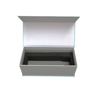 Boîte noire magnétique de style livre de luxe avec logo personnalisé Emballage de bouteilles en mousse de velours pour soins de la peau Coffrets cadeaux cosmétiques