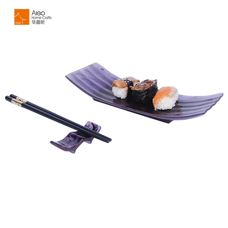 High Quality Square White Black Japanese Sushi Dish Eco-Friendly Home Goods Tableware Hot Selling Japan Wholesale Sushi Tools