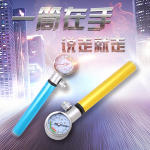 Pompe à vélo portable haute pression avec manomètre, pompe à air manuelle pour vélo de route, mini pompe, valve universelle - Product Image 4