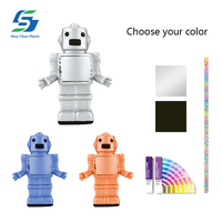 Großhandel benutzer definierte Roboter Stress Ball PU Schaum Tech Spielzeug gedruckt Logo Robotik Thema Werbe geschenk Angst Linderung Zappeln Spielzeug