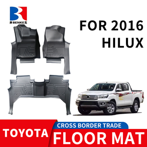 Wholesale Factory Custom 5D TPE <b>Rubber</b> Eco-friendly Waterproof Anti Slip 5D Car <b>Floor</b> Mats 3 Pieces for Toyota Hilux 2016 - Product Image 1