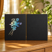Boîte cadeau rigide personnalisée avec couvercle et base pour flacon de parfum, estampage à chaud holographique, emballage cosmétique de luxe