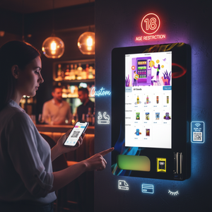 Distributore Automatico a Parete con Schermo Touch per Sigari/Tabacco, Mini Macchina Vending con Pagamento NFC, Soluzione Completa - Product Image 1