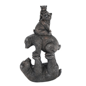 Witt caliente jardín al aire libre colgante familia de <span class=keywords><strong>cuatro</strong></span> osos negros artesanías de resina - Product Image 5