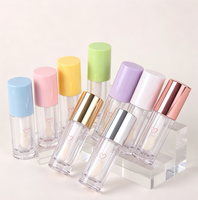 Tube applicateur transparent rose en ABS PETG pour brillant à lèvres, baume à lèvres, huile à lèvres, fond de teint liquide – Flacon cosmétique à tige épaisse