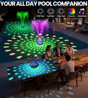 Haut-parleur flottant pour spa et piscine, étanche IP68, portable, sans fil, rechargeable, 3 en 1, avec spectacle de lumière RGB