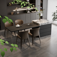Îlot de cuisine modulaire écologique personnalisé, comptoir de bar, finition brillante, armoire à vin en verre LED pour maison résidentielle