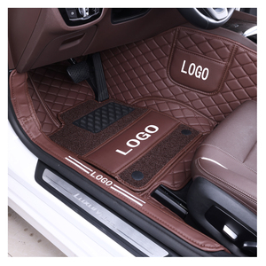 Tapis de sol de voiture en cuir double couche 4 pièces avec <span class=keywords><strong>protection</strong></span> toutes saisons pour X5/A4/CR-Z/CR-V - Ensemble complet écologique - Product Image 4
