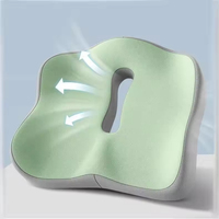 Coussin de siège de chaise de bureau en mousse à mémoire Coccyx Butt Oreiller avec coccyx Soulagement de la douleur cousu voiture ordinateur bureau lombaire