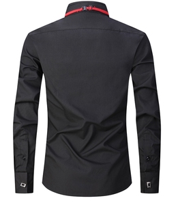 <span class=keywords><strong>Camicia</strong></span> da <span class=keywords><strong>sposo</strong></span> a maniche lunghe da donna <span class=keywords><strong>camicia</strong></span> da gruppo Slim Fit con colletto bianco - Product Image 3