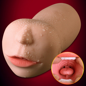 Copa de Masturbación Oral Realista, Elástica, Inodora, Color Trigo, con Efecto de Garganta Profunda, Juguete Sexual Masculino, Suministro de Fábrica - Product Image 1