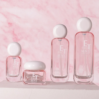 Ensemble de flacons cosmétiques en verre carrés plats avec bouchon rond, flacon pompe pour lotion et sérum de 30 à 120 ml, pot à crème de 30 à 50 g, emballage pour soins de la peau