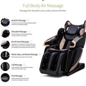 LEERCON, новейшее Роскошное кресло-массажер с черным золотым треком с подогревом для сканирования тела, роликовый 4D массажный стул с динамиком - Product Image 2