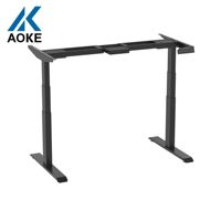 Bureau assis-debout intelligent AOKE électrique moderne avec double moteur et hauteur réglable, vitesse 40 mm/s