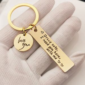 Ổ Đĩa An Toàn Tùy Chỉnh Hình Chữ Nhật Móc Chìa Khóa Món Quà Kỷ Niệm Người Bạn Tốt Nhất Bạn Trai Món Quà Cho Bạn Gái Mới Lái Xe, Chồng Món Quà - Product Image 6