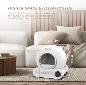 Gran oferta, caja de arena inteligente para gatos con Autolimpieza inteligente, caja de arena automática para gatos, fácil de limpiar plástico, peso de 10kg - Product Image 4