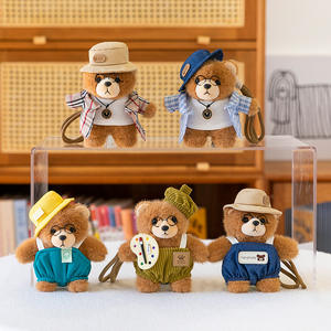 Porte-clés en peluche <span class=keywords><strong>William</strong></span> Bear, ours en peluche doux, jouet en peluche mignon et tendance, breloque de sac, poupée en peluche, cadeau pour amis, vente en gros - Product Image 1