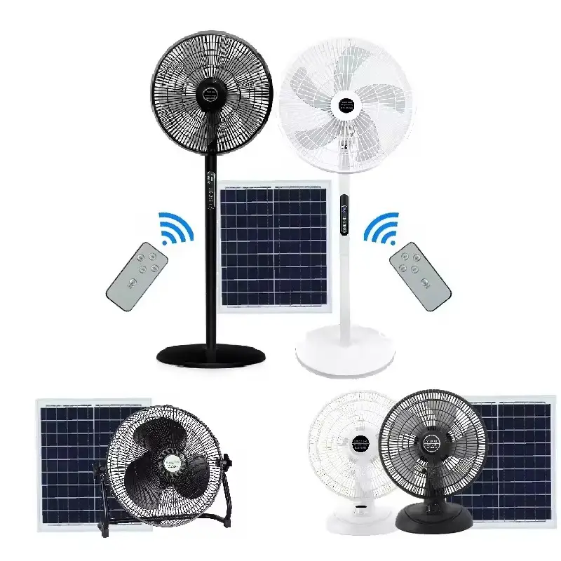 Sommer wiederaufladbarer solar-elektroventilator mit Solarpanel 16 Zoll große Kapazität mobiler wiederaufladbarer Solarventilator für Indoor/Outdoor