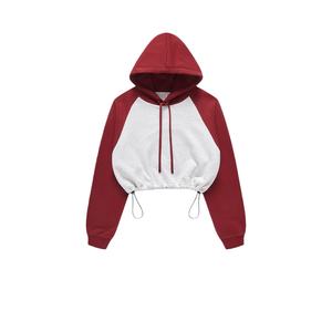 TKAN480D Sudaderas Cortas de Algodón 100% Pesado con Mangas Regulares y Estilo Nuevo para Mujer, Antiarrugas, al por Mayor y Personalizadas - Product Image 2