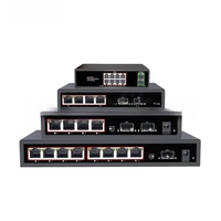 Switch Gestionado de 4 Puertos con Fibra Óptica OpenWRT POE con Soporte FTTH para IoT y Cámaras de Red