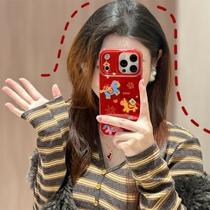 Coque de protection XP1247 pour iPhone 17 Pro Max, compatible Apple 16/15/14, motif feux d'artifice sur fond rouge vin, motif <span class=keywords><strong>trois</strong></span> petits poneys - Product Image 5
