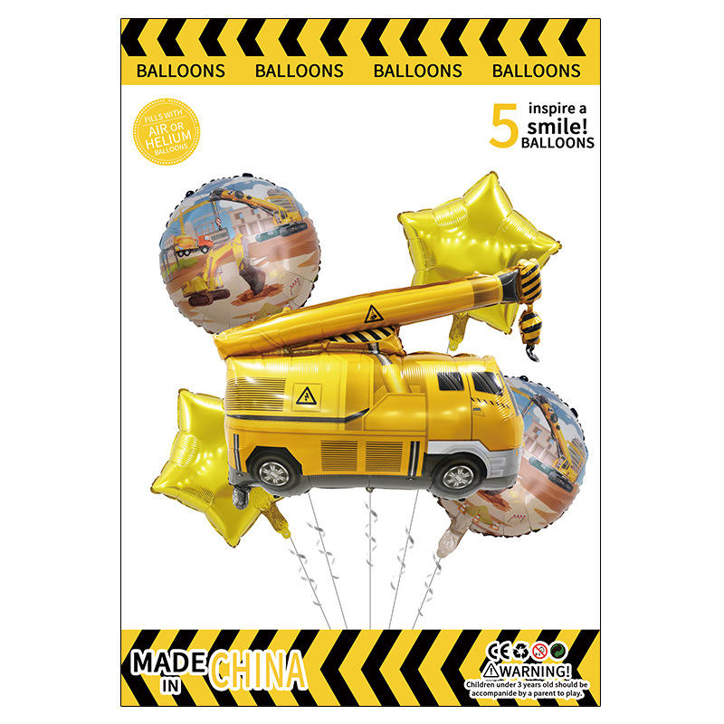 A five-piece crane set