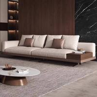 Canapé de rangement en cuir véritable minimaliste italien : Salon de luxe, design moderne et minimaliste, grand format, design en ligne