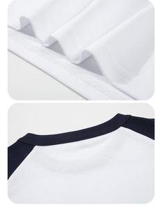 Conception personnalisée <span class=keywords><strong>Raglan</strong></span> Sleeve Men's T Shirt Blanc Noir Contraste Short Sleeve Baseball Tee Oversized Fit O-Neck Casual T-Shirt - Product Image 3