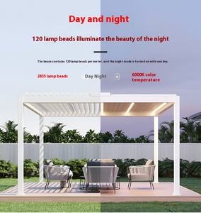 <span class=keywords><strong>Toldo</strong></span> Motorizado de Aluminio para Exteriores SINGO 3X3 <span class=keywords><strong>3X4</strong></span> 4X4 6X4M con Lona de PC y Control Remoto para Jardín, Patio, Terraza - Product Image 4