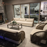 Defaico nouvelle inspiration Patio meubles en aluminium moderne jardin canapé ensemble corde tissage extérieur canapé ensembles