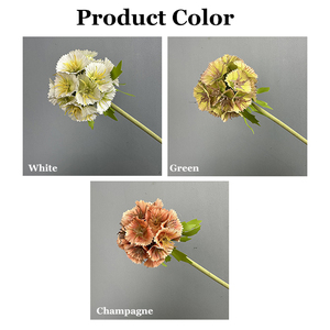 Chất Lượng Cao Duy Nhất Thân Cây Nhân Tạo Bất Cảm Ứng Lụa Trắng Scabiosa Hạt Giống Pod Hoa Cho Đám Cưới Nhà Trang Trí Nội Thất Cho Ngày Valentine - Product Image 5