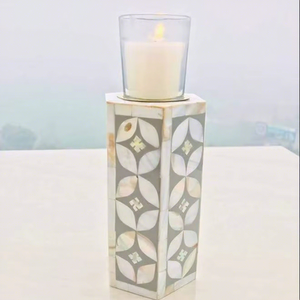 Porte-bougie décoratif en nacre de qualité supérieure, fait main, décoration d'intérieur par Tradebyd - Product Image 1