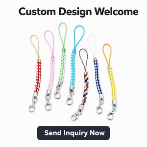 Accesorios al por mayor de rayón <span class=keywords><strong>para</strong></span> teléfonos móviles: cordón trenzado, accesorios de hardware, colgante DIY con dije de animal chapado de Navidad - Product Image 6