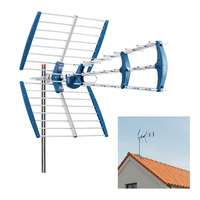Antenne TV Yagi avec filtre 5G, design pliable, étanche, extérieure, DVB-T/DVB-T2, plastique, 18dBi, réception de signal à gain élevé