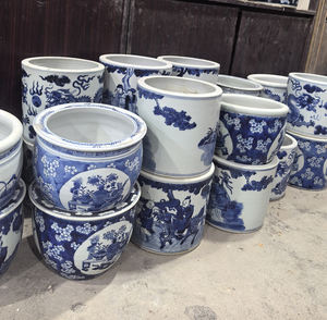 Porcelaine chinoise <span class=keywords><strong>dynastie</strong></span> <span class=keywords><strong>Qing</strong></span> Kangxi Pots de Dragon bleu et blanc Pots pour animaux de compagnie Pots de bonsaï en céramique de chine antique - Product Image 5