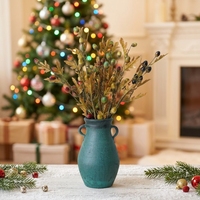 Branche d'acorn artificielle de 68 cm avec feuilles de chêne, fausse branche de baies d'automne pour la décoration de table de Thanksgiving