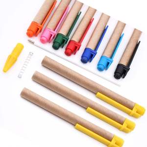 Bolígrafo Deportivo de Cartón Reciclado Ecológico con Logotipo Grabado Personalizado, Tinta Azul/Negra - Product Image 4