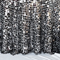 Nappe noire à paillettes rondes Payette pour Banquet de mariage