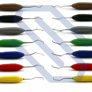 7 Pcs Periodontal Gracey Curettes Dental Root Canal Cavity Prep <b>Silicon</b> Handle - Product Image 2