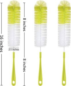 16inch 3-Pack Narrow Neck Plastic Bottle <b>Cleaning</b> <b>Brush</b> Long and Slim Flask Thermos Cleaner <b>for</b> Beer Wine Sport <b>for</b> Brewing - Product Image 5