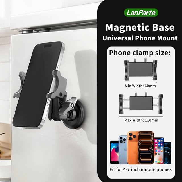 Aluminum Alloy Flexible Multi-Functional Magnetic Mount for for Camera with 360-degree Rotation Magnetic Phone Stand